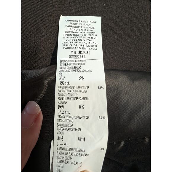 United Colors of Benetton Womens Brown Skirt Suit Blazer Set Made in Italy 40 - Picture 8 of 12